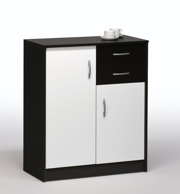 Kommode Aktenschrank Schrank Mehrzweckschrank Mod.K397 Schwarz Weiss