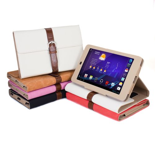 Wallet Stil Folio Stand Case Smart Cover Hand Clutch Strap fuer Google