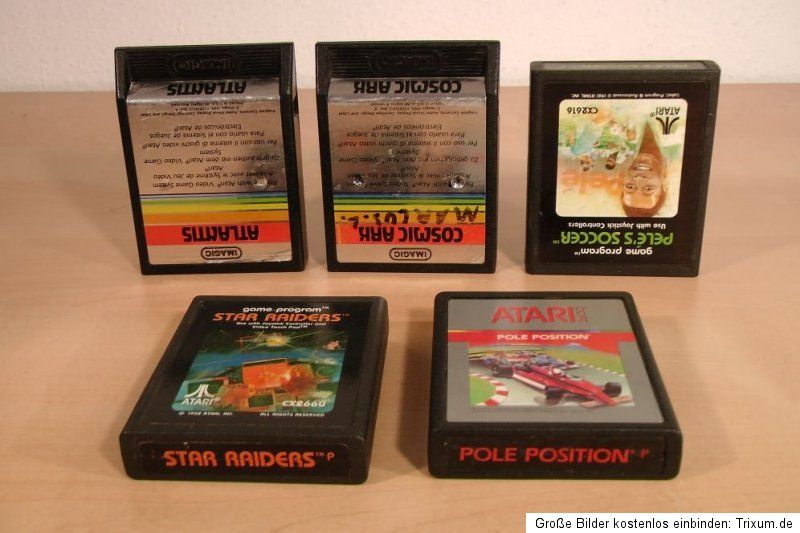 Atari Spielemodule Atlantis Cosmic Ark Peles Soccer Star Raiders