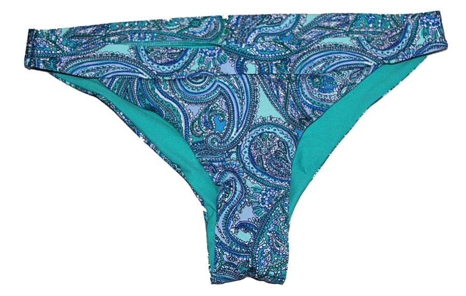 Bikini Slip Bandeau Türkis Hellblau Paisley Gr. 34,36,38,40,42,44