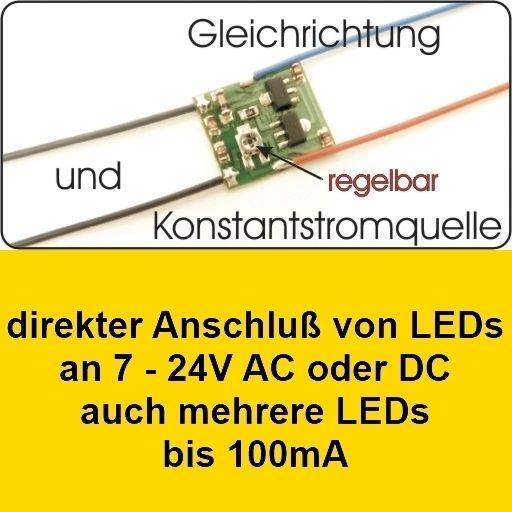 S426   5 Stück LED Gleichrichter Konstantstromquelle 7 24V AC/DC