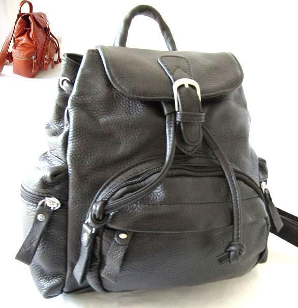 Damen Leder Rucksack Echt Leder Handtasche viele Fächer Praktisch