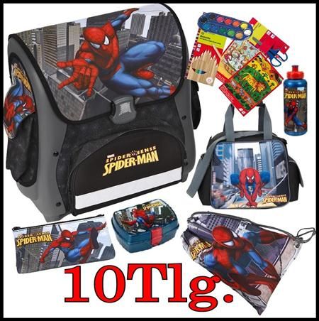 Schulranzen Undercover 10Tlg. Spider Man Sense Schwarz Sporttasche