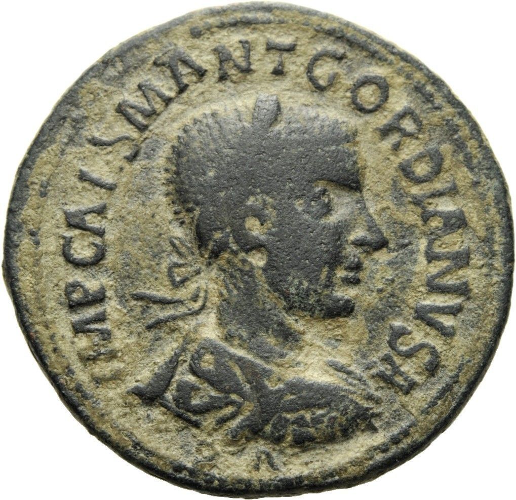 HELIOS Gordian Bronze Antiochia Pisidia Lituus Simpulum Priester UB453