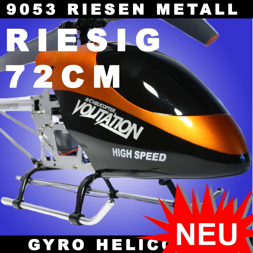 FERNGESTEUERT RIESIG RC HUBSCHRAUBER HELIKOPTER 9053 VOLITATION VON