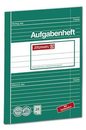 BRUNNEN Aufgabenheft DIN A5 24 Blatt ,Seiten perforiert