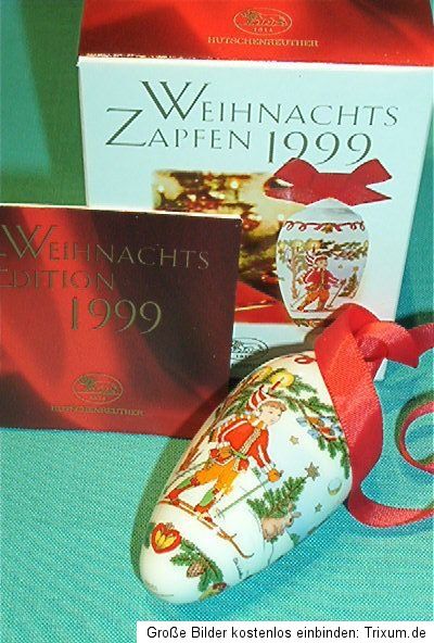 Hutschenreuther Weihnachtszapfen Porzellan ab 1998   Einzelverkauf div