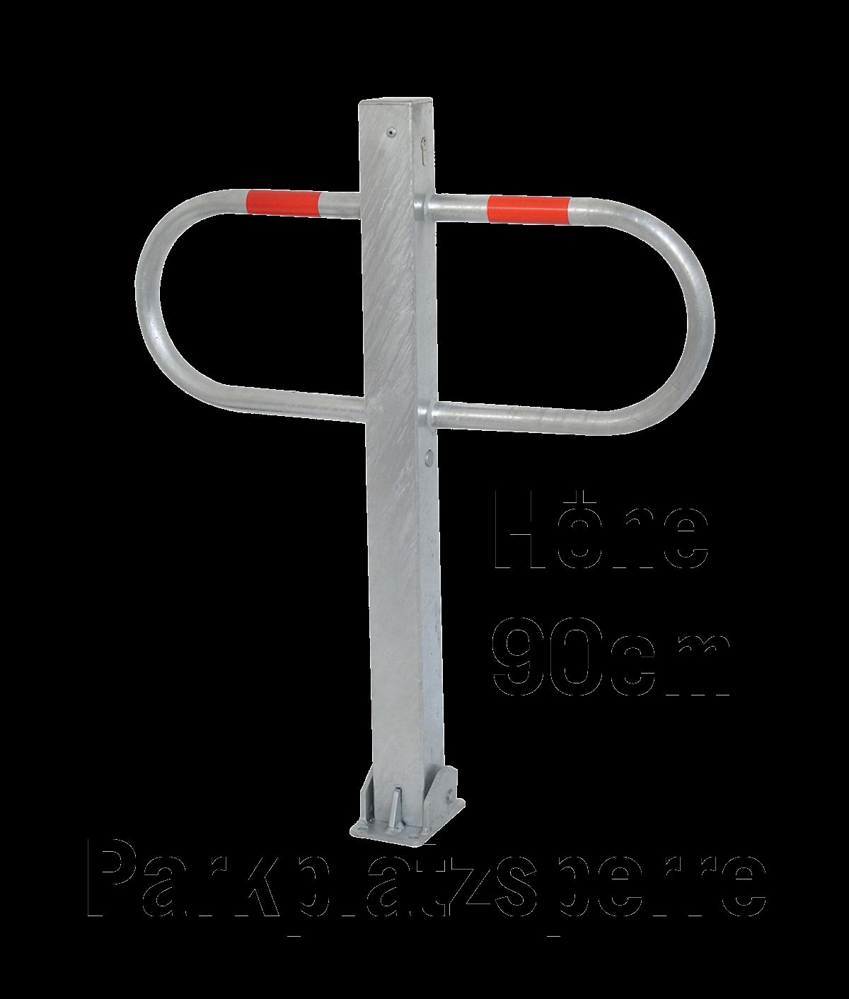 Parkplatzsperre umlegbar 90 cm Höhe, Absperrpfosten Poller Pfosten