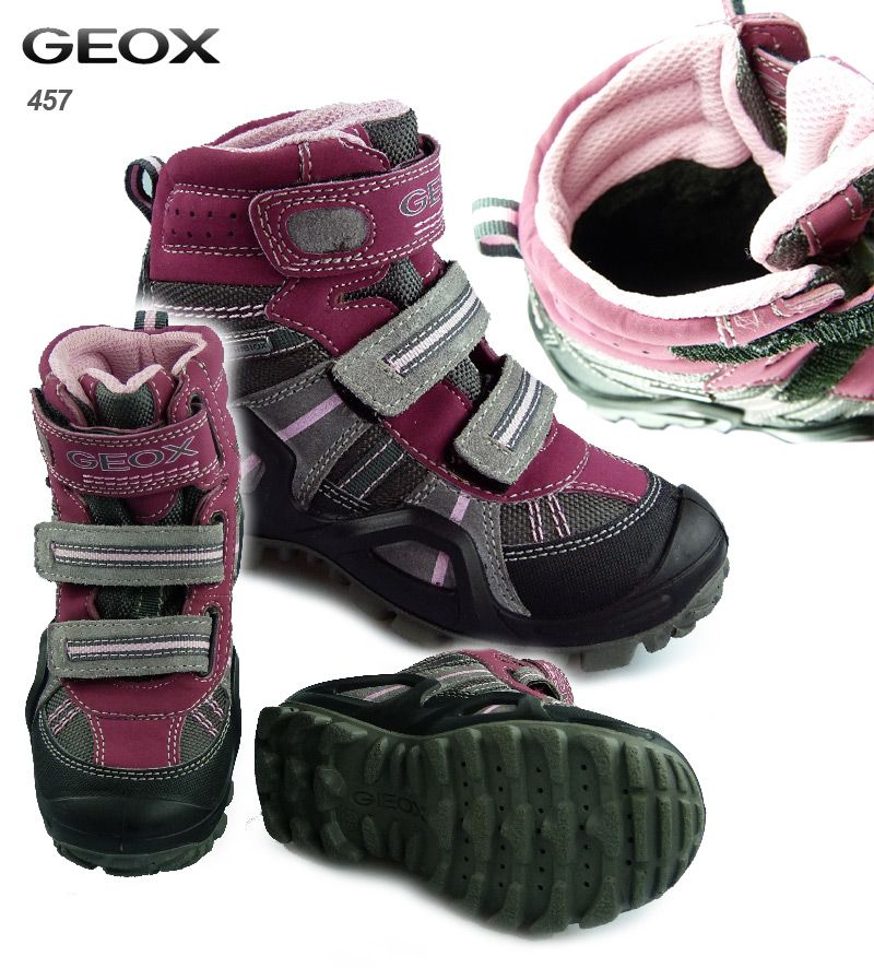 H457 NEU GEOX Kids VOYAGE ABX Stiefel pinkschwarz Gr26 35 JETZT