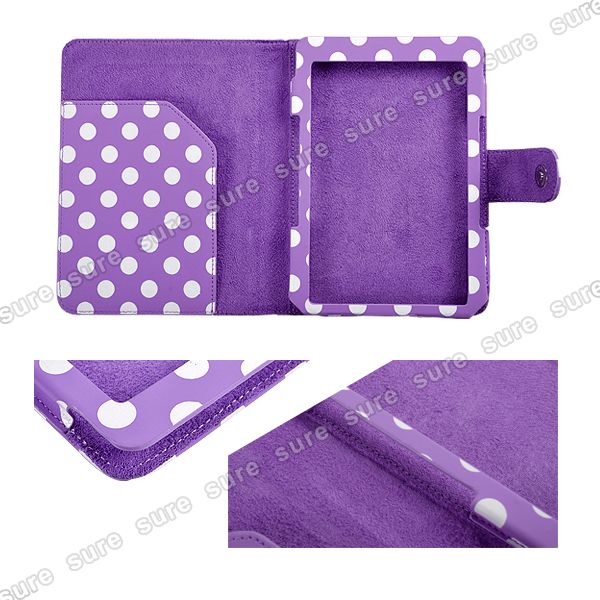 Kunstleder Etui Tasche Case Hülle Cover f. 6  KINDLE 4 Purple