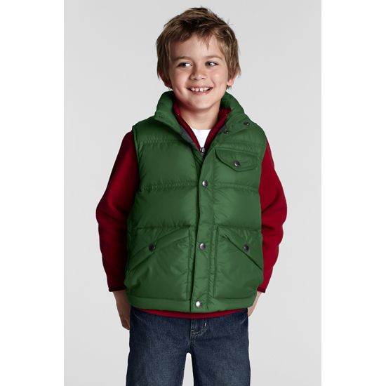 LANDS´ END Jungen Daunenweste Weste Polyester