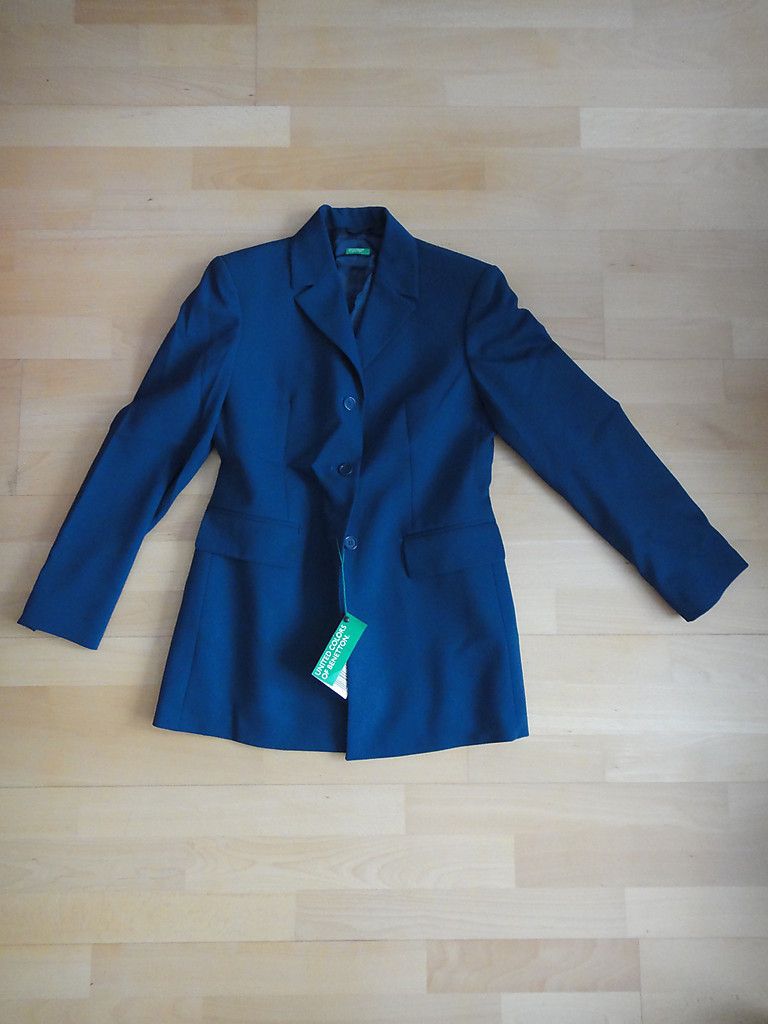 mJ_09297 Damen Blazer Benetton Gr. 42 dunkel blau