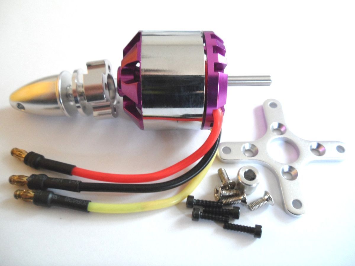 3536 1000KV Brushless Motor 490W 7,4V   14,8V 35A EMP lila