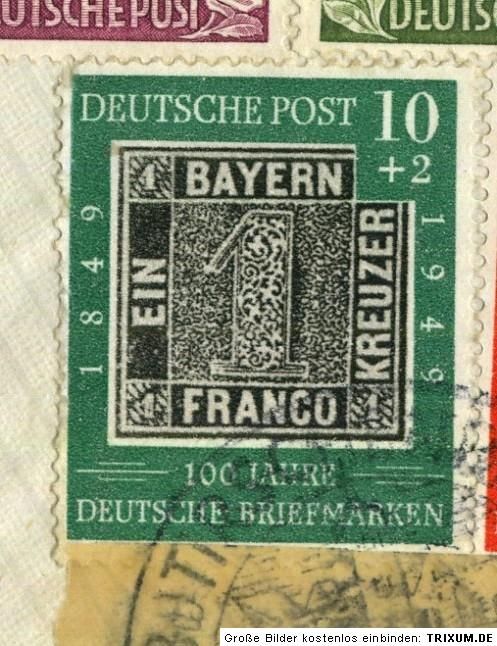 Bund 113   120  toller Luftpostbrief USA Tirschenreuth 19.12.49