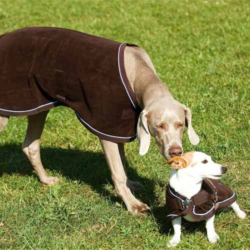 Hundemantel Hundedecke Fleece schokobraun Größe 77cm