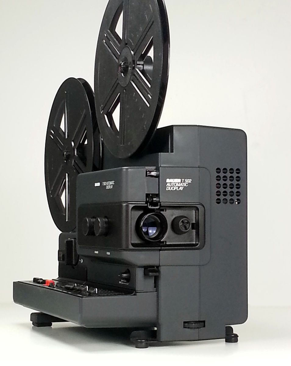 Super8 Filmprojektor Bauer T502 Automatic Duoplay Lampe & Riemen neu