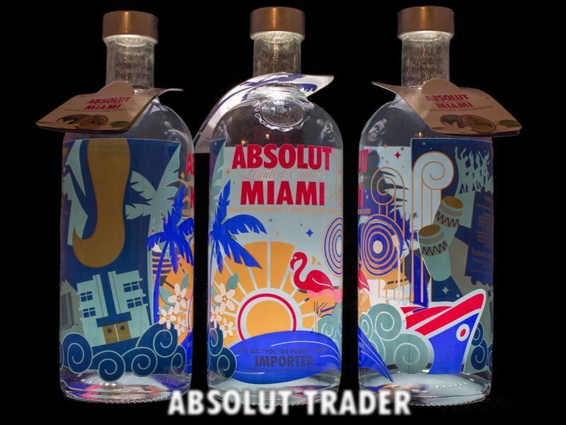 ABSOLUT VODKA MIAMI 750 ML MIT TAG