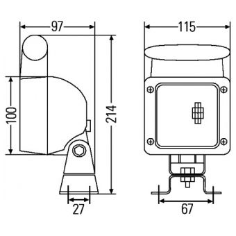 1x ARBEITSSCHEINWERFER (Herstellernummer 1GA 007 506 021)