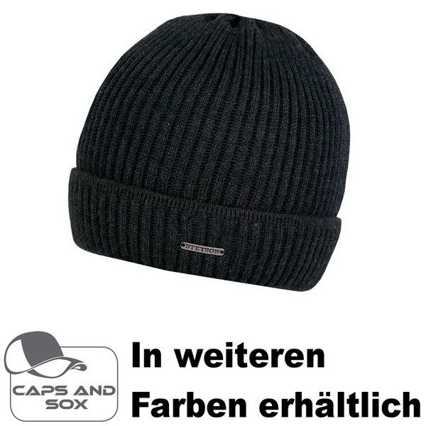 Stetson Beanie Wollmütze Mütze Parkman Merino Grau