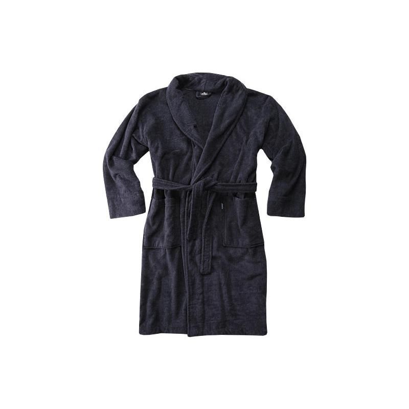 Jockey Herren Bathrobe Bademantel Morgenmantel Sauna Mantel weiß navy