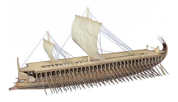 Griechische Trireme Baukasten , 515mm Schlacht von Salamis