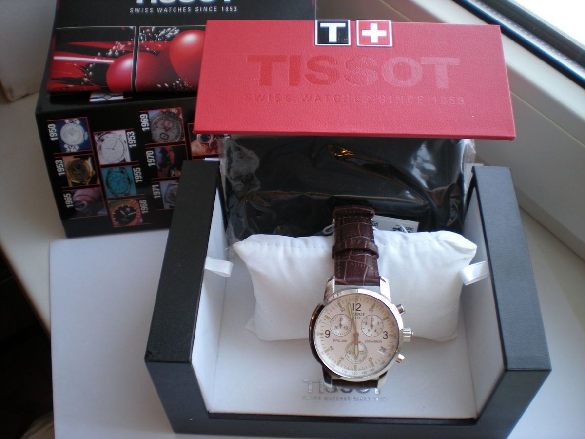 neu HERRENUHR watch Tissot PRC 200 T17 1 516 32 Chronograph SAPHIRGLAS