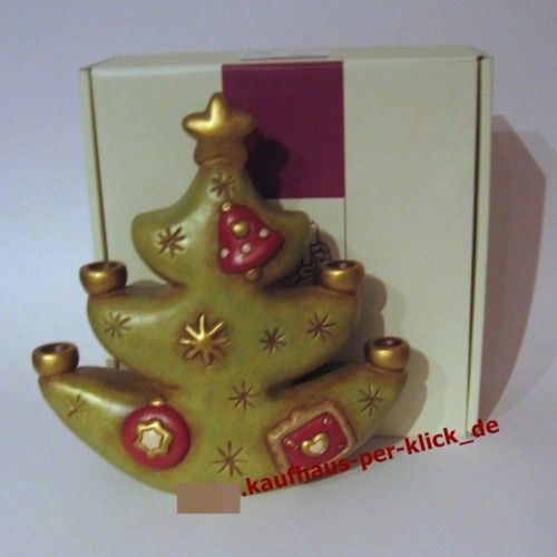 Thun Keramik Weihnachtsbaum Kerzenhalter grün C524H84