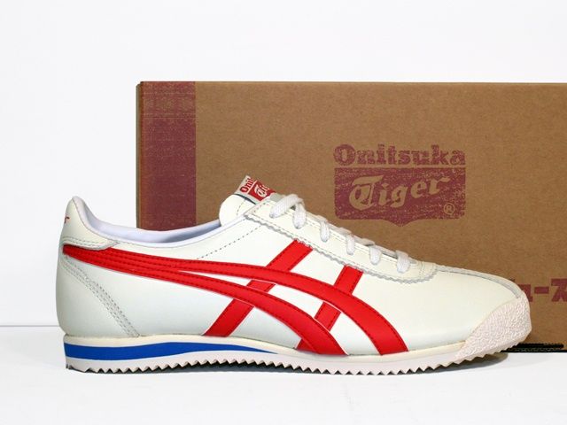 ASICS SCHUHE SNEAKER ONITSUKA TIGER CORSAIR WEIß ROT BLAU LEDER HL528