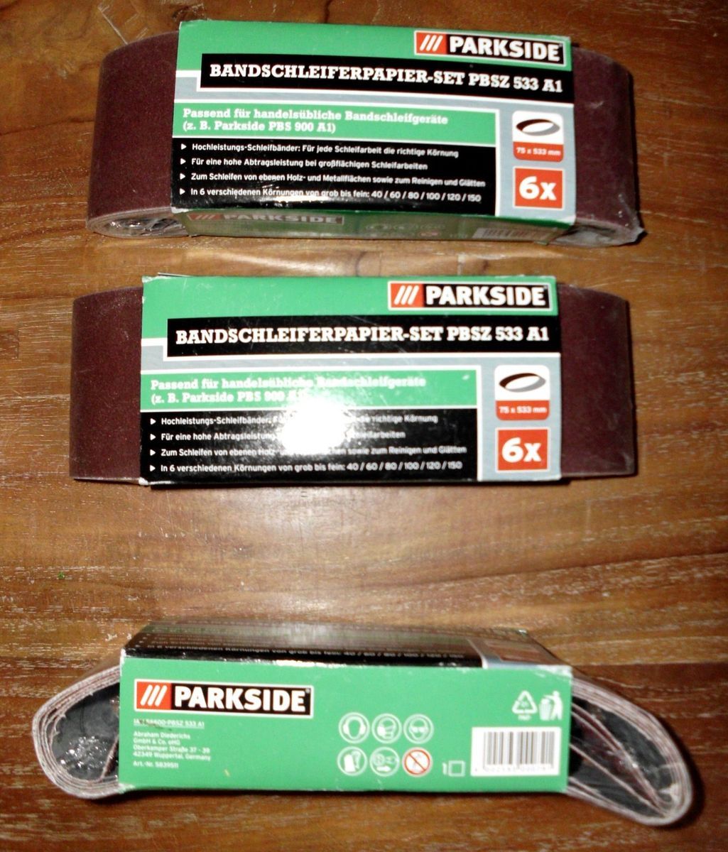 SCHLEIFBÄNDER PARKSIDE 75x533 mm PBS 900 A1 PBSZ 533 A1