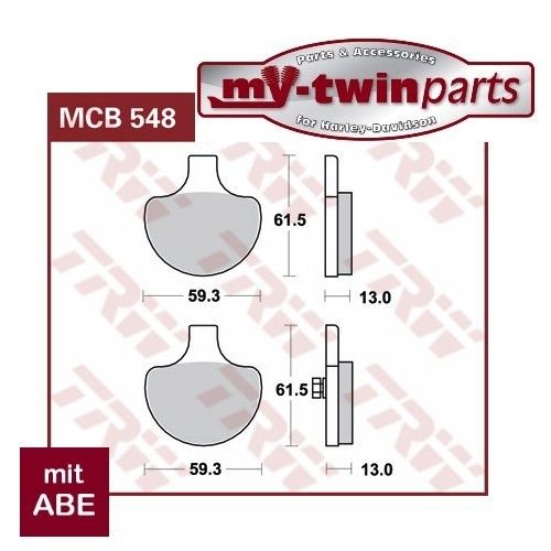 TRW Lucas Bremsbeläge MCB 548 für Harley Davidson Softail 84 99
