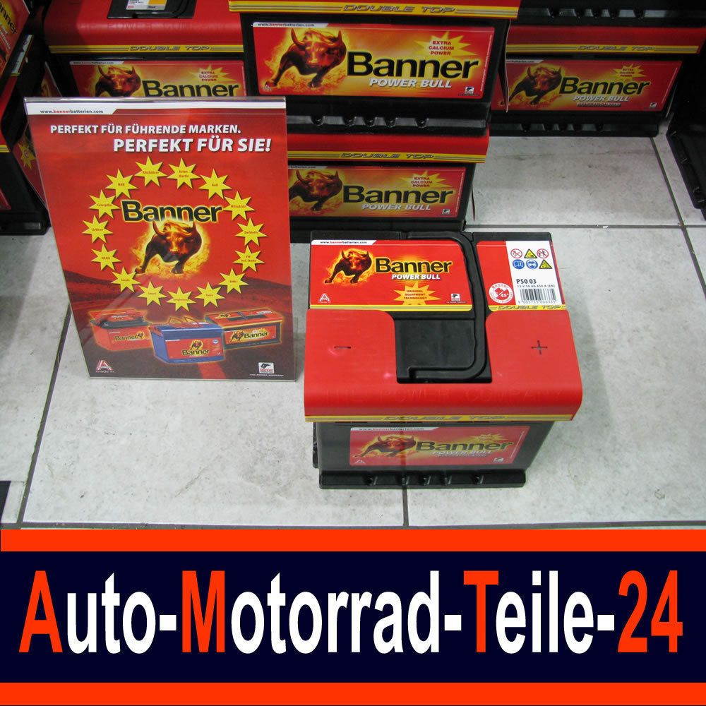 BANNER AUTOBATTERIE POWER BULL P6219 56205 12V 62Ah 540A L210mm B175mm