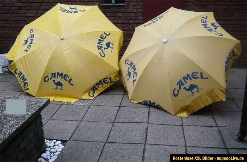 Stück   CAMEL Werbung Sonnenschirm knickbar Garten Balkon Strand