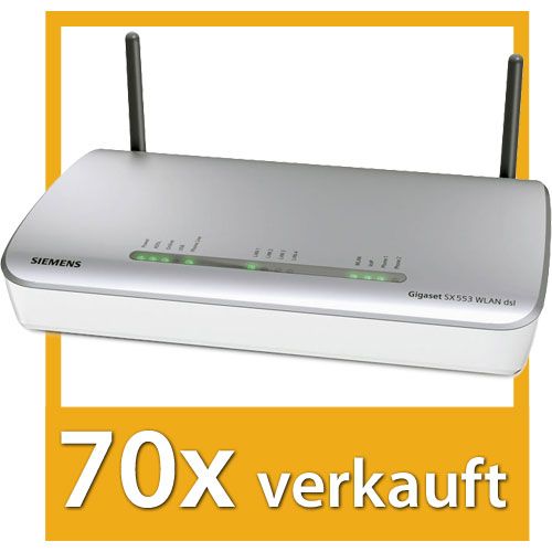 Siemens Gigaset SX553 WLAN dsl Modem+Router / VoIP, 4x LAN, ISDN TK