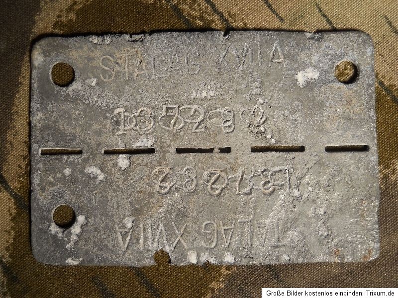 WW2 POW DOG TAG ERKENNUNGSMARKE STALAG XVII A KAISERSTEINBRUCH