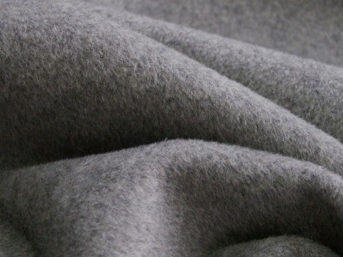 Woll Stoffe Mantel Stoffe Mantel velour grau #569/109