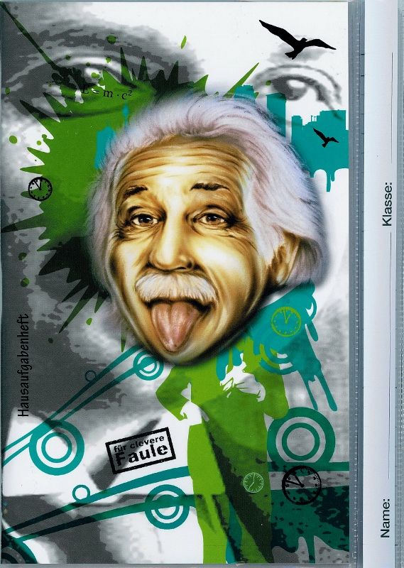 HAUSAUFGABENHEFT für CLEVERE FAULE Motiv EINSTEIN ++