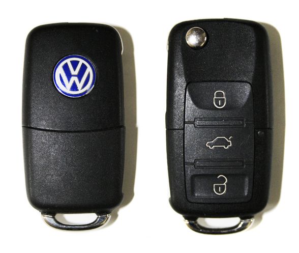 Original VW Klappschluessel 3 Tasten Schluessel ZV Golf Polo Passat