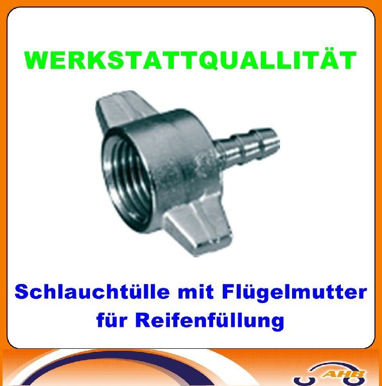 Schlauchtülle mit Flügelmutter M16x1,5 für Luftanschluß