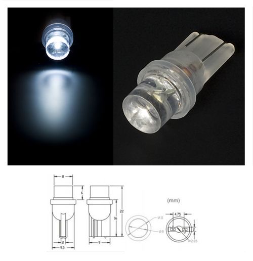 10 Stück Standlicht LED T10 XENON (Durchs.) Weiß 12V W5