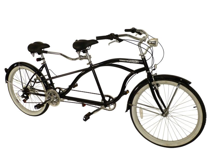 26 ZOLL TANDEM FAHRRAD DUOBIKE FUR 2 PERSONEN IN SCHWARZ TANDEMFAHRRAD