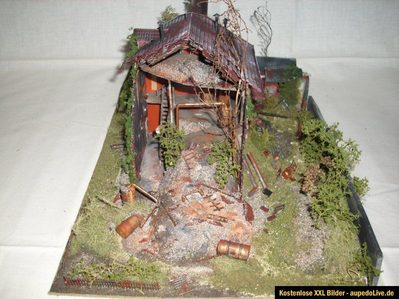 Romantik Diorama AlteBrauereiruine H0 187   Handarbeitsmodell