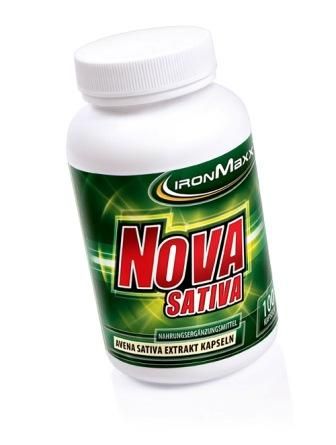 Ironmaxx Nova Sativa 100 Kapseln 28,13€/100g à 590mg Grüner Hafer