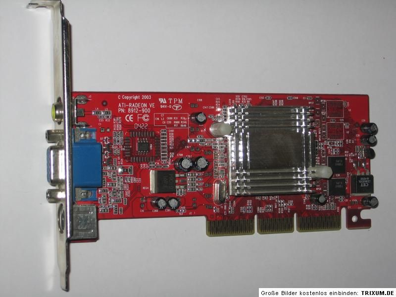 ATI Radeon 7000 32Mb TV  IN OUT AGP Grafikkarte