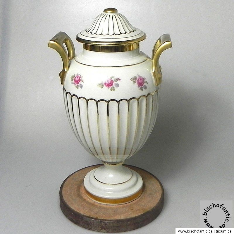 Fürstenberg Vase Deckelvase Henkelvase floral Rosen ca.24 cm xxl