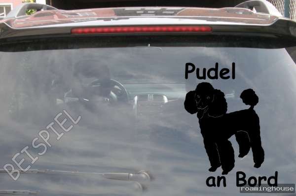 Pudel  Aufkleber   Autoaufkleber  Neu 