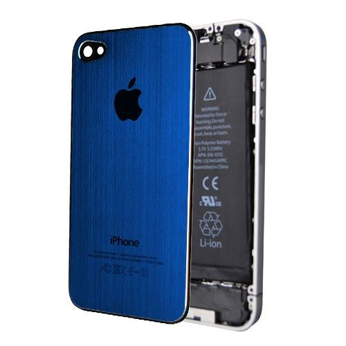 NEU iPhone 4S Aluminium Backcover Scheibe Akkudeckel Glas Rückdeckel