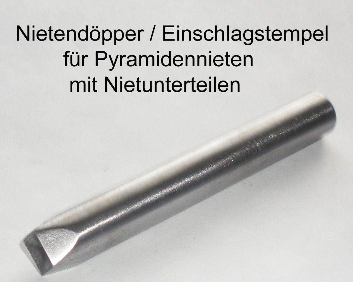 Nietendöpper/Einschlagstempel für Pyramidennieten in versch