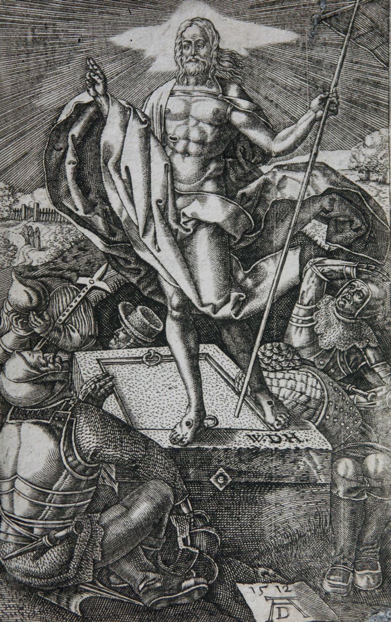 ALBRECHT DÜRER KLEINE PASSION KUPFERSTICH DE HAEN DIE AUFERSTEHUNG