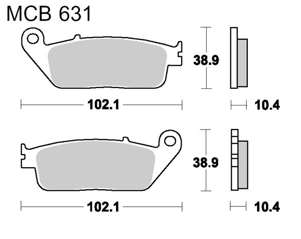 LUCAS MCB 631 LF Bremsbelagsatz hinten / Bremsbeläge hinten