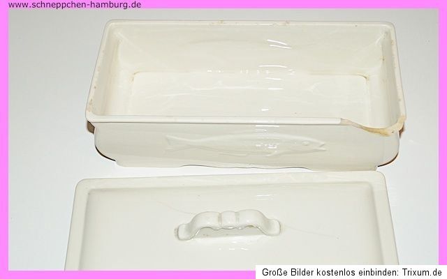 Deckelschale Fischterrine Terrine Steingut Villeroy & Boch Dresden